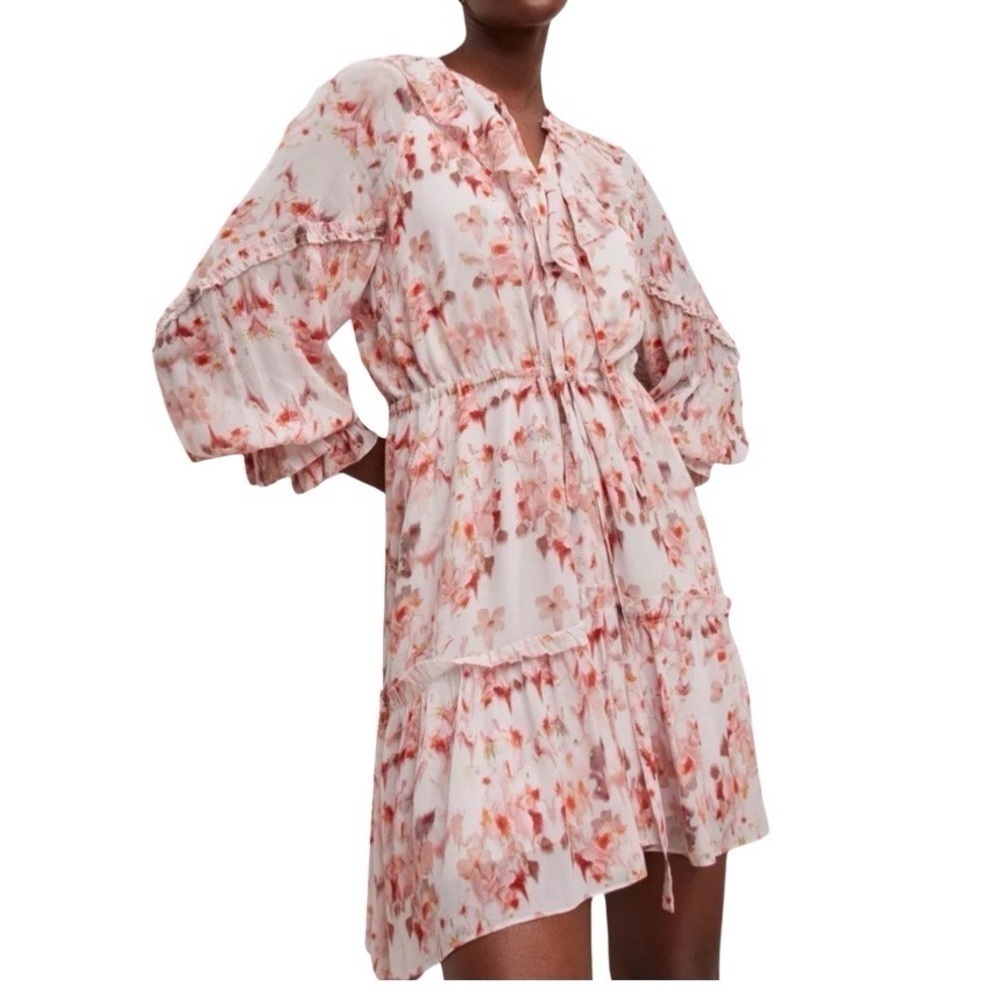 Allsaints Ava Momo Floral Woven Mini Dress Size 8